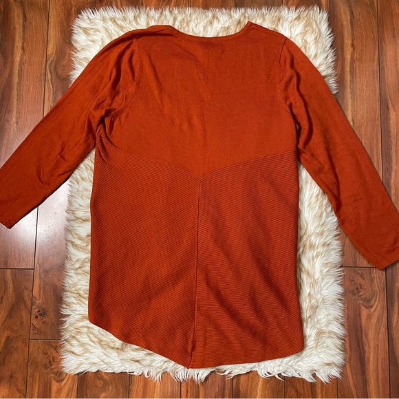 Chicos ribbed side panel silk blend sweater - Picture 4 of 8